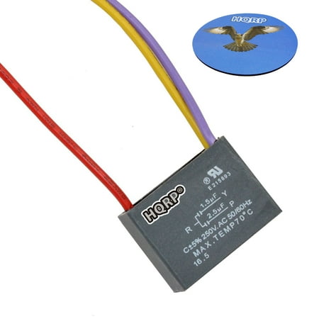 Hqrp Harbor Breeze Ceiling Fan Capacitor Cbb61 1 5uf 2 3 Wire Hqrp Harbor Breeze Ceiling Fan Capacitor Cbb61 1 5uf 2 3 Wire