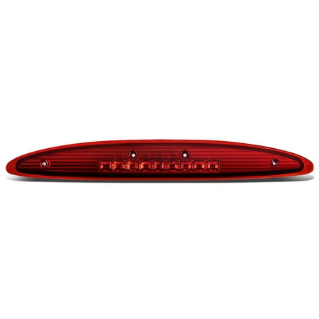 Polished Billet Third Brake Light - For 1997 to 2002 Ford Expedition High Mount LED 3rd Third Tail Brake Light Rear Stop Lamp Red Housing 98 99 00 01