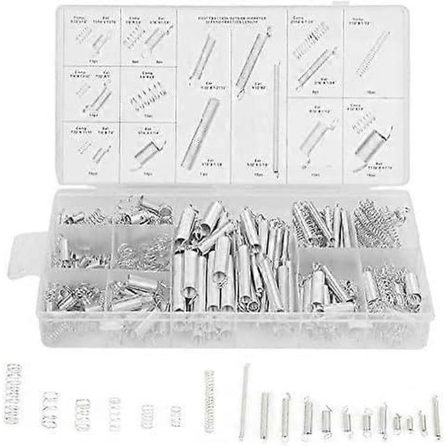 - 200 Pcs/ensemble 20 Tailles Ressort de Compression Extension Assortiment de Ressorts en Métal avec Boîte