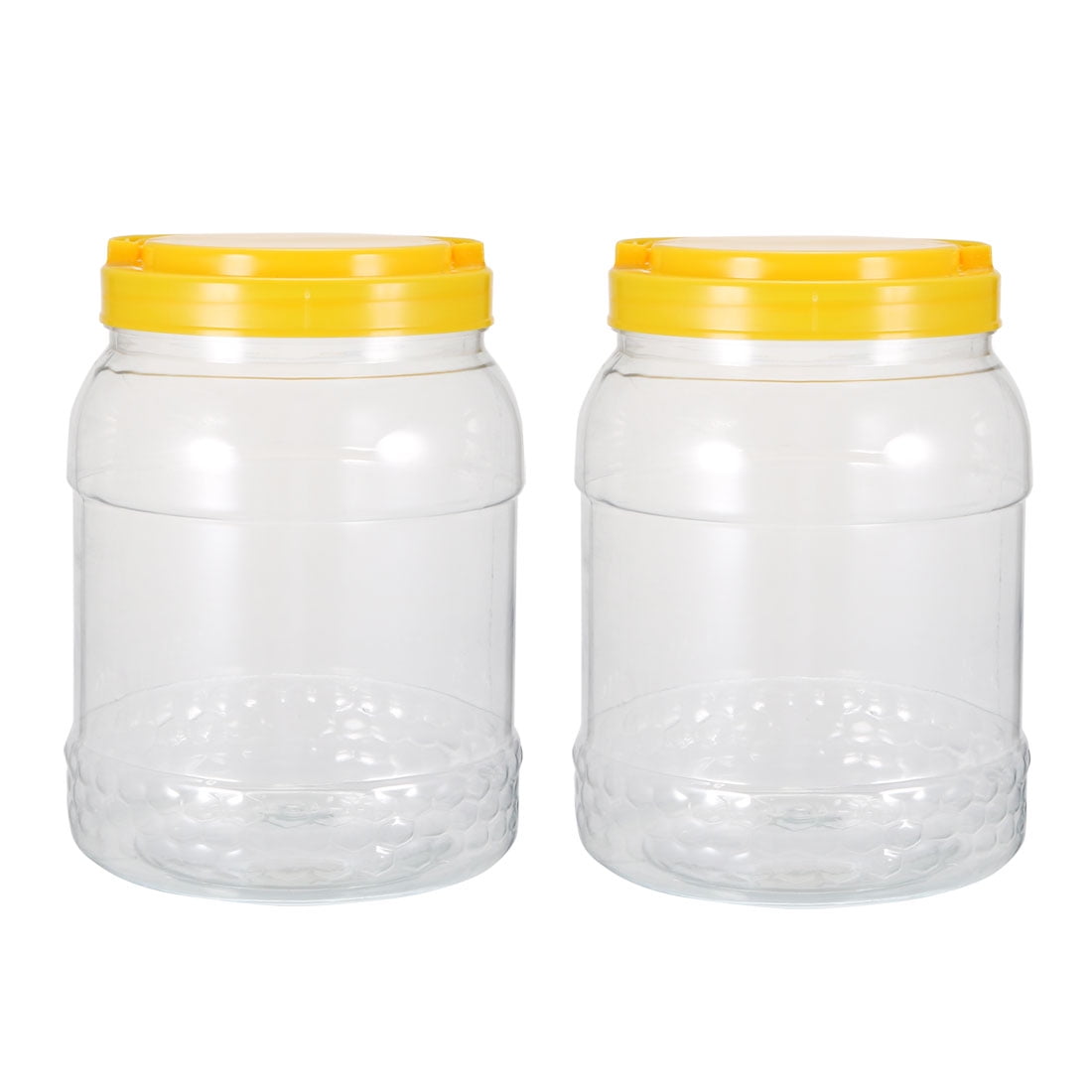 Empty Plastic Storage Jars 2200ml PET Screwon Lids Sealed Honey