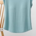 thumbnail image 4 of YHAJDS Womens Pajama Tops Solid V Neck Sleeveless Loose Casual Soft Summer Sleepwear Shirt Lounge Casual Top, 4 of 8