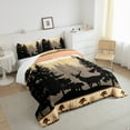 thumbnail image 3 of jejeloiu Jungle Bear Deer Queen Comforter Set,Woodland Animals Bedding Sets,Rustic Farmhouse Tribal Bedding Comforter Set For Adults,Luxury Bedroom Decor,3-Piece, 3 of 8