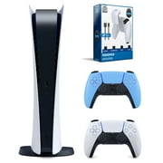 Sony Playstation 5 Digital Edition Console (Japan Import) with Extra Bllue Controller, Surge PowerPack PS5 Battery Pack and Charge Cable