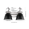 thumbnail image 4 of JONATHAN Y Phineas 16.25" 2-Light Adjustable Farmhouse Bohemian Iron LED Vanity Light, Black/Nickel, 4 of 9