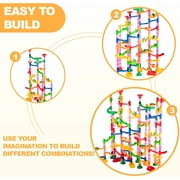 232 Pcs Marble Run Set,Marble Maze Game Construction Building Blocks Toys,Marble Track Race Set,Marble Run for Kids Boys Girls Birthday Gifts (187 Parts + 45 Glass Marbles)