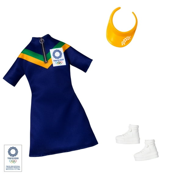 Barbie Doll Clothes: Olympic Games Tokyo 2020 Outfit For Barbie Doll with 2 Accessories