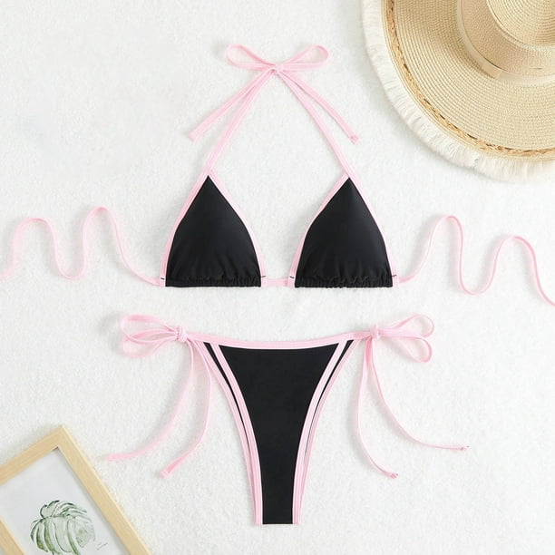 WILLBEST Trajes de Baño Mujer Dos Piezas Sexy Bikini Split Traje de Baño Para Mujer