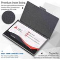 thumbnail image 2 of Business Card Holder, Slim Business Card Case for Men & Women, Pocket Metal Card Case, Professional Stainless Steel Business Card Holders, Purse Name, 2 of 5
