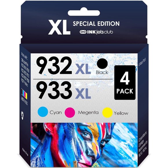 INKjetsclub Compatible Ink Cartridge Replacement for HP 932/933XL Ink. Works with OfficeJet 6600 6700 7610 7612 7510