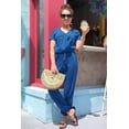 thumbnail image 4 of Mono PRETTYGARDEN Casual con Escote en V Azul M, 4 of 7