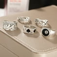 thumbnail image 2 of 5 Pieces Punk Gothic Ring Set for Women Vintage Retro,Style 4, 2 of 6