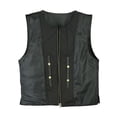 thumbnail image 7 of Mens PU-Leather Vests S-4X Big and Tall Sleeveless Zipper Up Crewneck Waistcoats Plus Size Solid Color Slim-Fit Outdoor Hiking Fishing Vest, 7 of 7