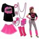 thumbnail image 3 of Women 1980s Costume Women 80s Party Fancy Dress 80's T-shirt Accessories, 3 of 4