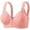 Watermelon Red, variant on Front Close Bra for Women No Underwire Comfy No Steel Plus Size Push Up Everyday Bra, Pink 46