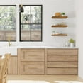 thumbnail image 2 of 12" Deep Floating Shelves for Wall - 12 x 16 inch Book Shelf Bathroom Bedroom Kitchen Living Room Hanging Bookshelf Farmhouse Set of 3, Brown (026-40BN3), 2 of 8