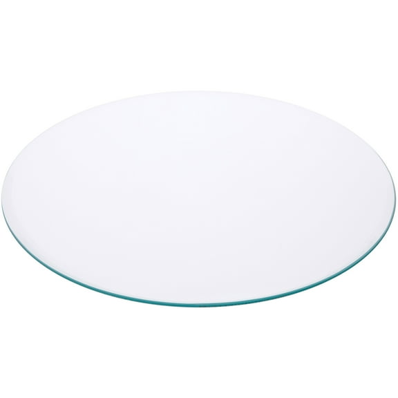 Plymor 14" Round, 5mm Thick Beveled Clear Glass Circle