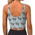 thumbnail image 3 of Lsque Sea Otter Printed Women'S Sports Bra, Compression, Moisture Wicking, High-Impact Sports Bra For Women,Supportive sports bra-Large, 3 of 9