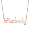 Personalized Women's Rose Gold Over Sterling Script Name Necklace