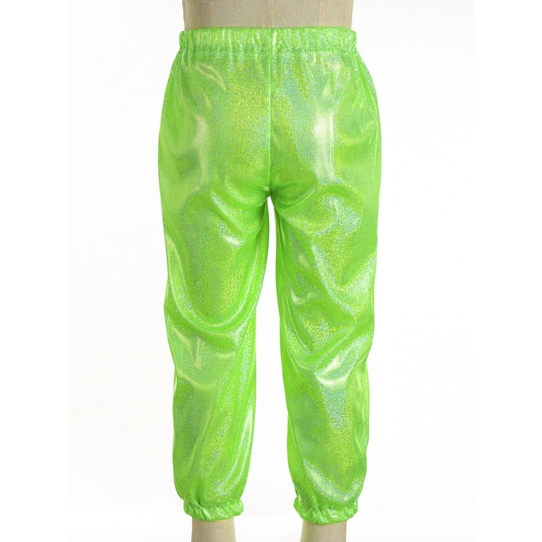 Doomiva Kids Boys Girls Shiny Metallic Harem Pants Jazz Hip
