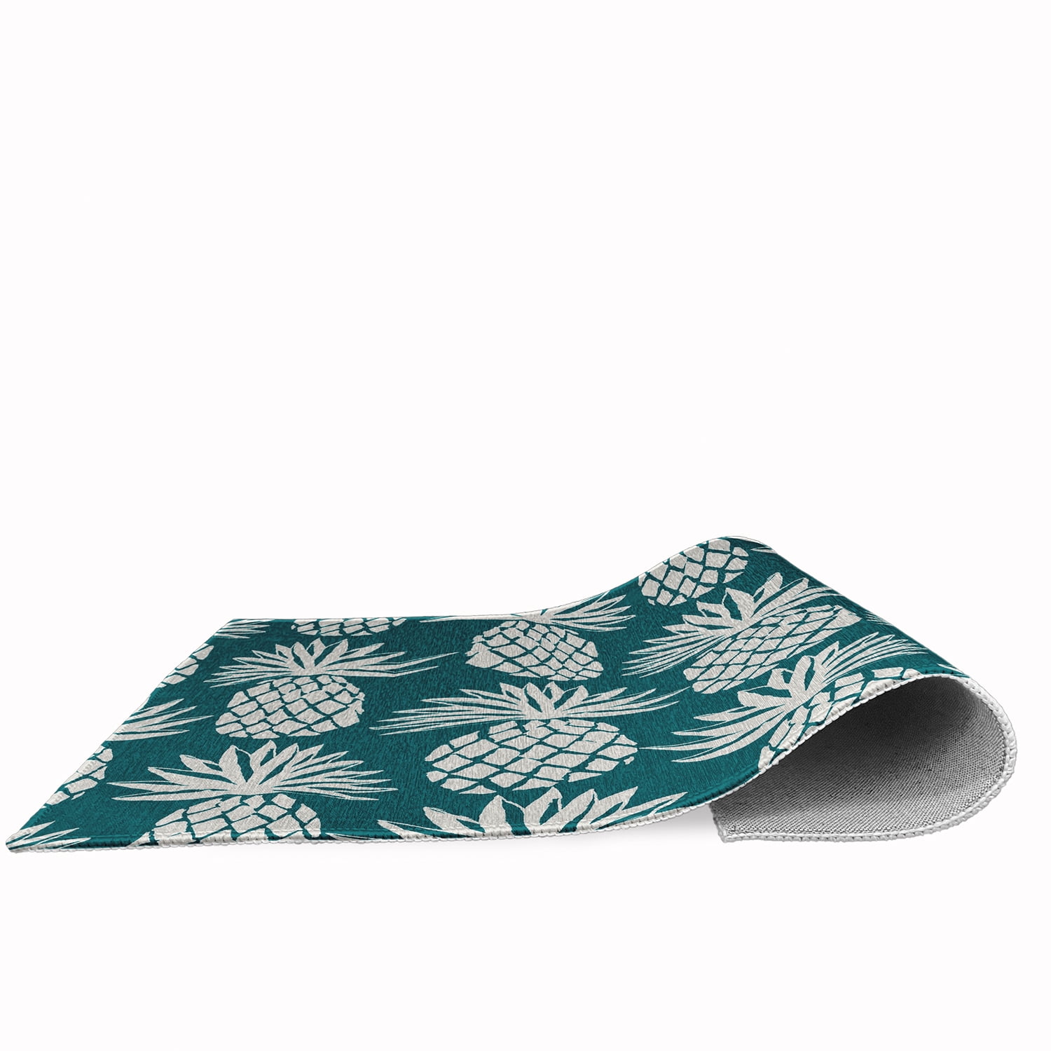 Simply Daisy 3' x 5' Pineapple Pattern Chenille Rug, Ocean Teal