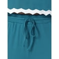 thumbnail image 5 of DARING DIVA Long Sleeve Crewneck Lounge Sets Contrast Color Trims L Blue, 5 of 6