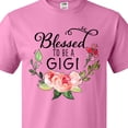 thumbnail image 4 of Inktastic Blessed to Be a Gigi with Pink Flowers T-Shirt, 4 of 5