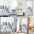 thumbnail image 6 of Pine Forest Branches Fabric Shower Curtain Watercolor Gray Blue Washable Shower Curtains for Bathroom, Waterproof Bath Curtain with Hooks Home Decor 72x72in, 6 of 8
