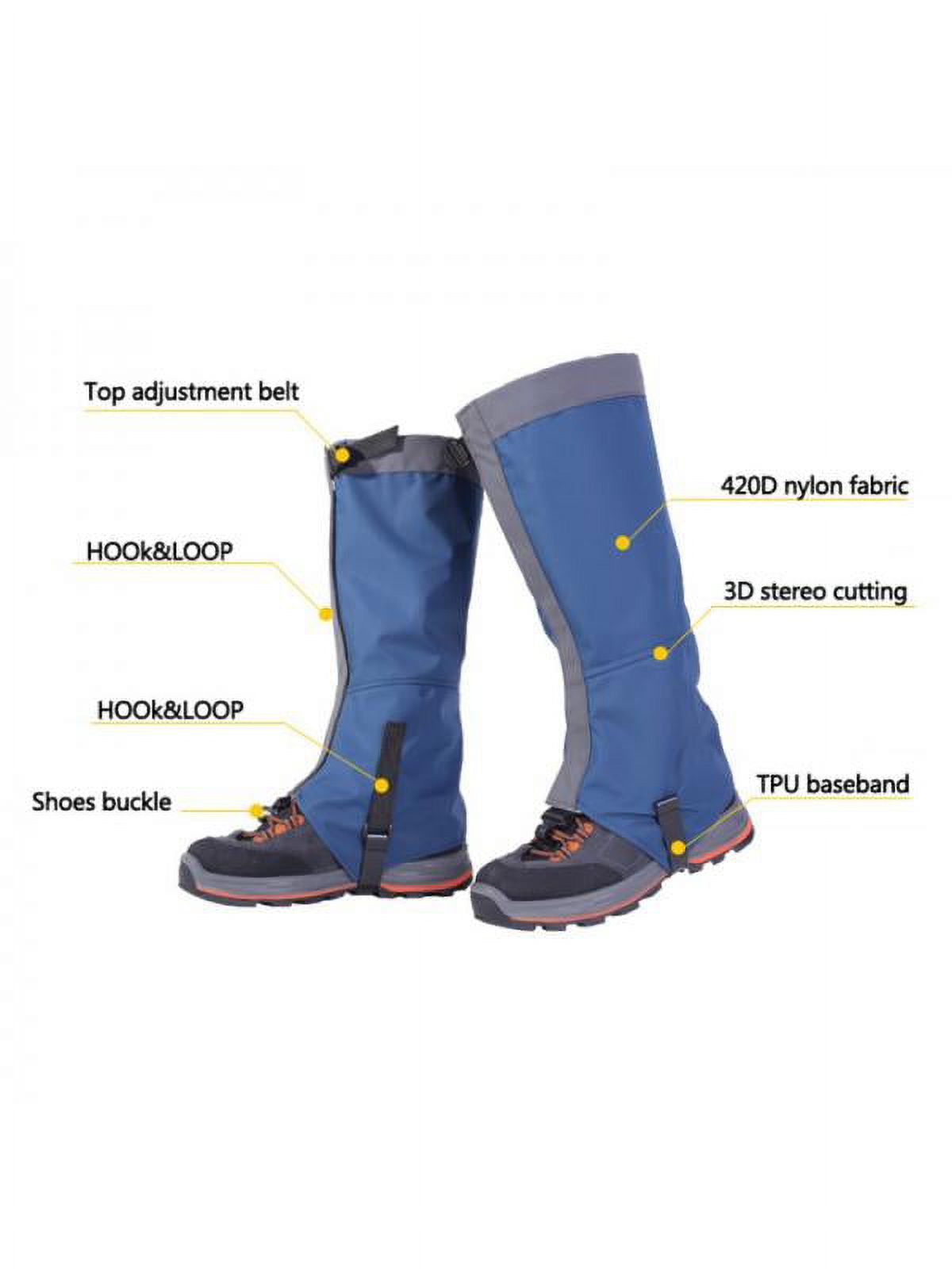 MarinaVida Mountain Hiking Hunting Boot Gaiters Waterproof Snow Snake High Leg Shoes Cover - image 3 of 5