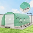 thumbnail image 3 of Outsunny Walk-in Tunnel Greenhouse Plant Hot House with Support Rods, Green, 3 of 10