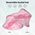 thumbnail image 4 of Fisherman Hat 22.8×5.9in Skin-Friendly Lightweight Breathable Folding Reflective Double Face For Daily Travel Business Camping Pink Marble_21256_1, 4 of 8
