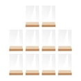 thumbnail image 2 of 10pcs Clear Acrylic Place Cards with Wood Stand Holder Guest Names Sublimation Rectangle, 2 of 8