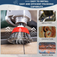 thumbnail image 2 of 10pcs Wire Wheel for 4 1/2 Angle Grinder Wire Wheel Brush Cup Set, 2 of 5