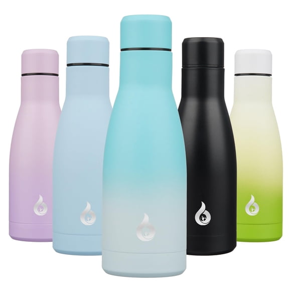 Botella de agua aislante BJPKPK 350 ml de acero inoxidable con sal marina