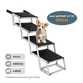 thumbnail image 3 of 4 Steps Foldable Dog Ramp for Cars,Portable Pet Dog Stairs for Large Dogs with Non-Slip Surface & Reinforced Design,Lightweight Yet Sturdy for SUVs,Trucks,Supports up to 250lbs, 3 of 10