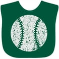thumbnail image 3 of Inktastic Distressed Baseball in White Boys or Girls Baby Bib, 3 of 4