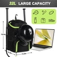 thumbnail image 4 of Bolsa para equipamiento deportivo GRANDUP 50x34x22 cm Negro Verde, 4 of 7