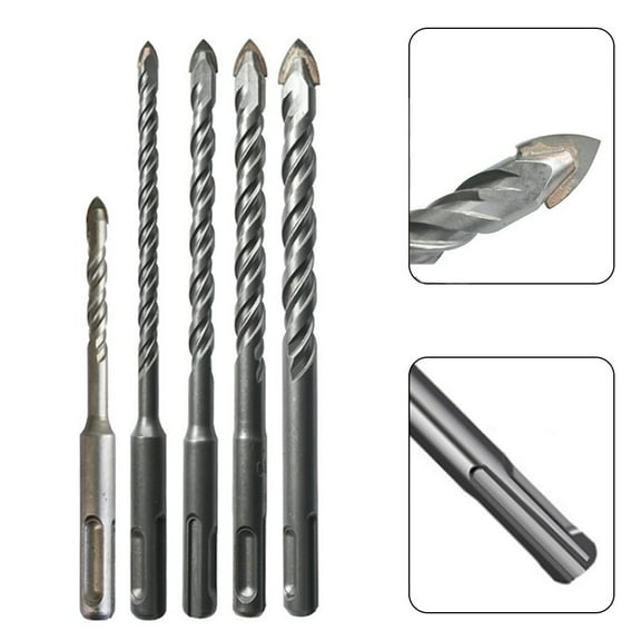 5pcs Tile Porcelain Drill Bit SDS PLUS Carbide Drill Drilling for Ceramic Stone
