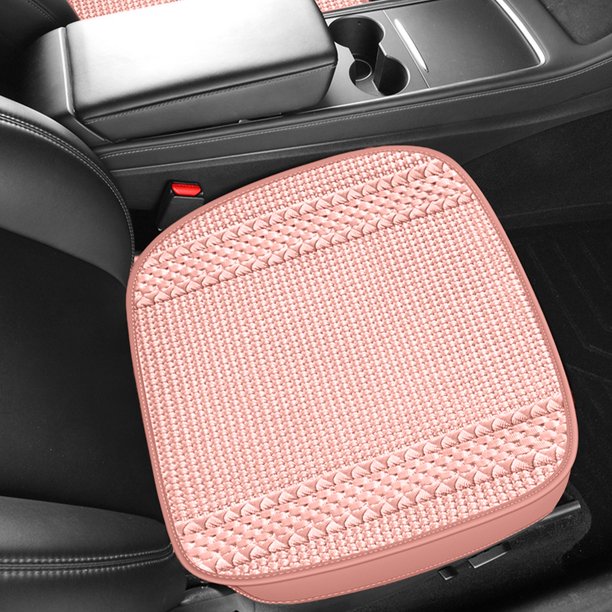 Cojín de cuero transpirable para asiento de coche para todas las estaciones | Funda de asiento completamente cerrada con malla y diseño perforado para mayor comodidad y soporte | Negro, gris