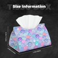 thumbnail image 6 of Lsque Watercolor Sea Shells 1 Printed Long Tissue Box Cover Holder, Facial Paper Organizer Dispenser,Triangle with Bottom Belt, PVC Leather Decorative Organizer, 6 of 9