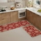 thumbnail image 2 of VIKAMA - Alfombra de terciopelo de cristal con tiras largas para Navidad, 2 piezas, para el hogar, la cocina, el baño, el inodoro, la suciedad, antideslizante, decoración del hogar, 2 of 5