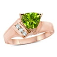 thumbnail image 3 of Star K � Genuine Peridot Trillion Triangle Contemporary Modern Designer Ring, 3 of 9