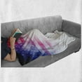 thumbnail image 6 of 4th of July Soft Flannel Fleece Throw Blanket, American Flag with Dreamy Design Stars and Stripes Grunge, Cozy Plush for Indoor and Outdoor Use, 70" x 90", Scarlet Navy Blue White, by Ambesonne, 6 of 6