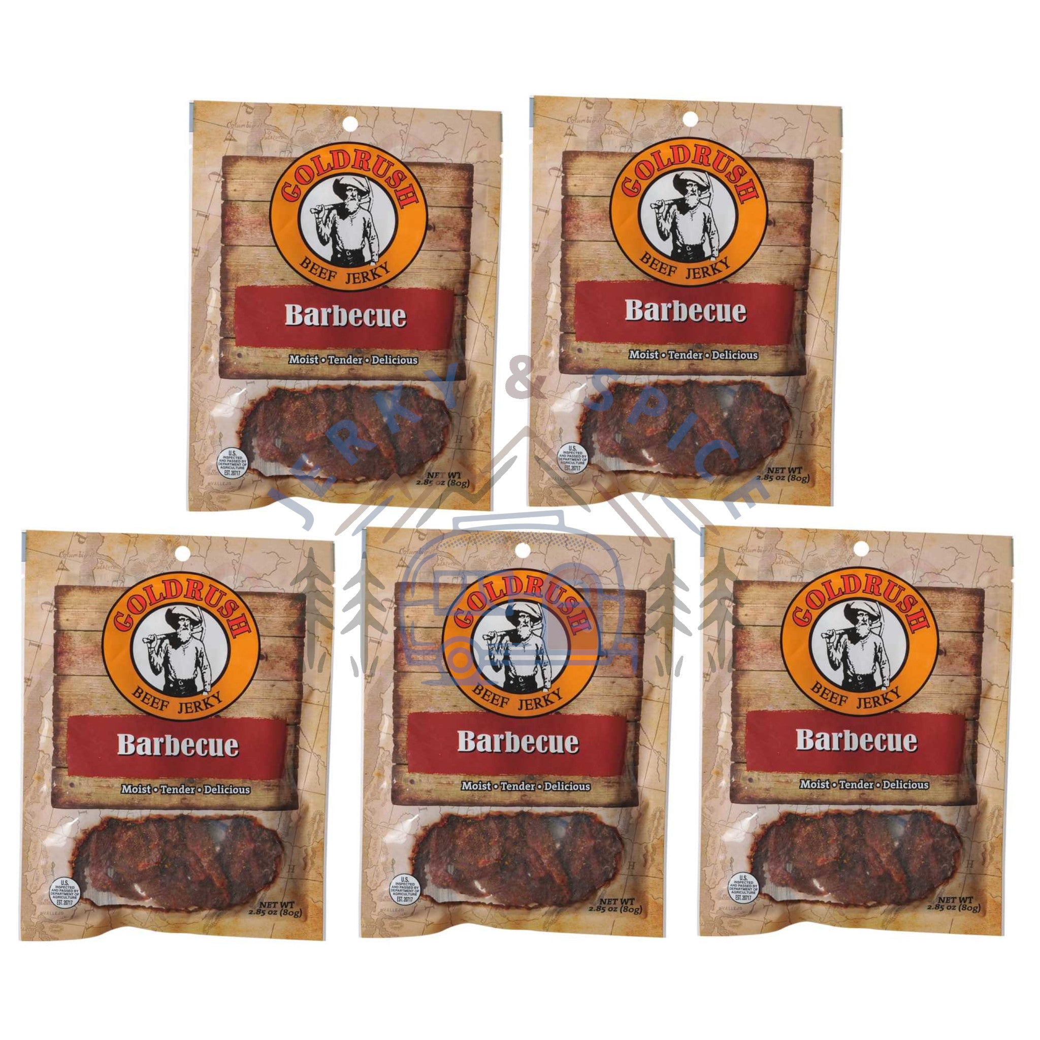 Gold Rush Jerky Sweet Barbecue 2.85 oz. Beef Jerky - 12 Count (3 lbs.)