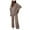 Solid Color, variant on Babysbule Womens Fall Plus Top Sets Outfit Fashion Casual Suit Women's Solid Color Knitted Loose Wide-leg Pants Two-piece Set