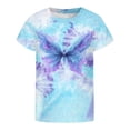 thumbnail image 5 of JAJAHO Girls Short Sleeve T Shirts For Kids Tie Dye Casual Round Neck Loose Fit Tee Ages 1-13 Years Summer Stylish Tops, 5 of 5