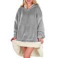 thumbnail image 2 of Sudadera Tipo Hoodie Cobija Unisex Hoodie Shendy Vendy Con Capucha Afelpada Suave Gris Jaspe, 2 of 5