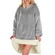 thumbnail image 2 of Sudadera Tipo Hoodie Cobija Unisex Hoodie Shendy Vendy Con Capucha Afelpada Suave Gris Jaspe, 2 of 5