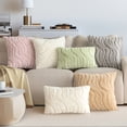 thumbnail image 5 of Unique Bargains 2 Pcs Farmhouse Plush Cushion Case Pillow Covers White 18" x 18", 5 of 6