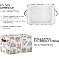 thumbnail image 3 of Storage Basket Wooden Cars Planes Foldable Canvas Laundry Baskets Bin Waterproof Inner Layer with Sturdy Handles for Toy Nursery Blanket Clothes 1 Pack, 3 of 7