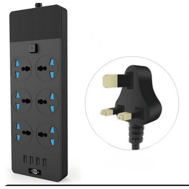 6-position Plug-in Strip, Anglo-American Gauge Socket With Switch Plug-in Board, 2-meter Multi-port USB Plug-in Strip-Youyoupin